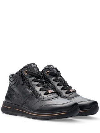 Buty Ara 12-24808-01 Osaka 2.0 czarne skórzane sneakersy damskie, tęgość H