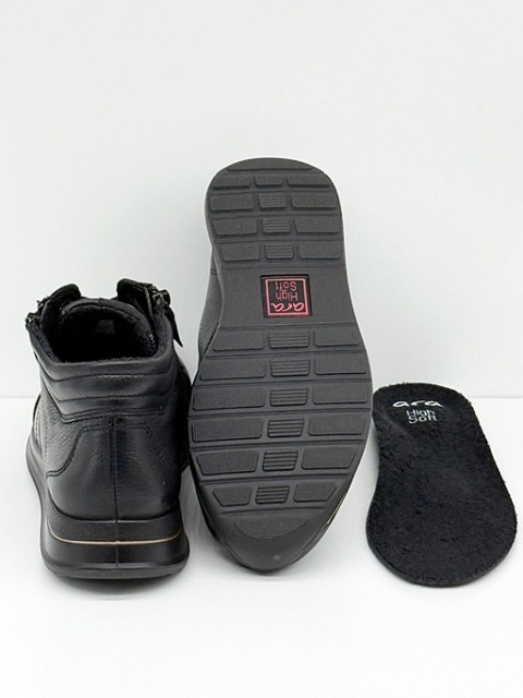 Buty Ara 12-24808-01 Osaka 2.0 czarne skórzane sneakersy damskie, tęgość H