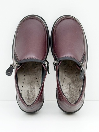 Buty Kosela Axel 1734 bordowe szerokie buty na opuchnięte nogi, tęgość M