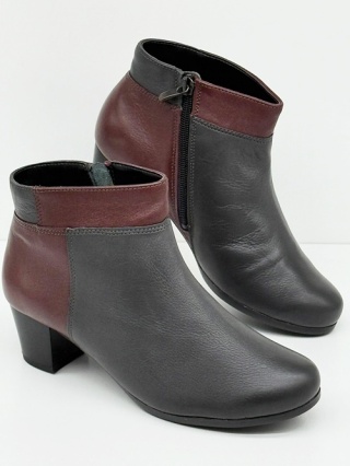 Buty damskie Alpina Manda H 7J07-2 szaro-bordowe, średnia tęgość H