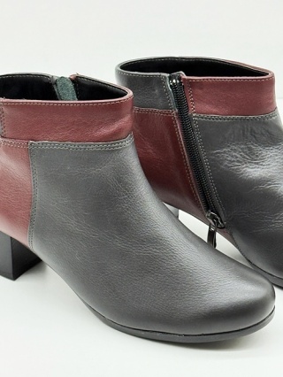 Buty damskie Alpina Manda H 7J07-2 szaro-bordowe, średnia tęgość H