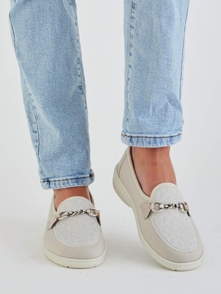 Buty na szerokie stopy damskie Podowell Magik Sable beżowe, tęgość M-N