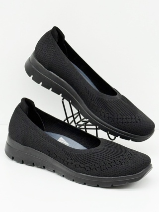 Codzienne buty damskie Fly Flot 27J46KX czarne, przędza nylonowa, tęgość K