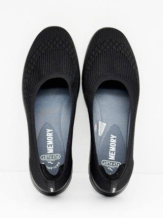 Codzienne buty damskie Fly Flot 27J46KX czarne, przędza nylonowa, tęgość K