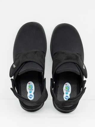 Dr Orto 507D001 czarne wygodne klapki na haluksy i stopę cukrzycową, tęgość K