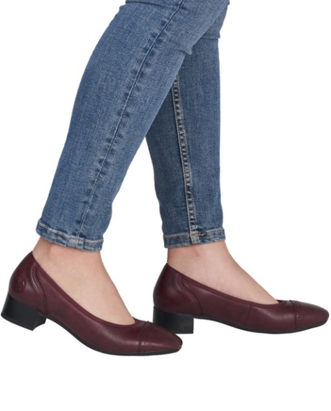 Rieker 43450-35 bordowe czółenka, średnia tęgość H