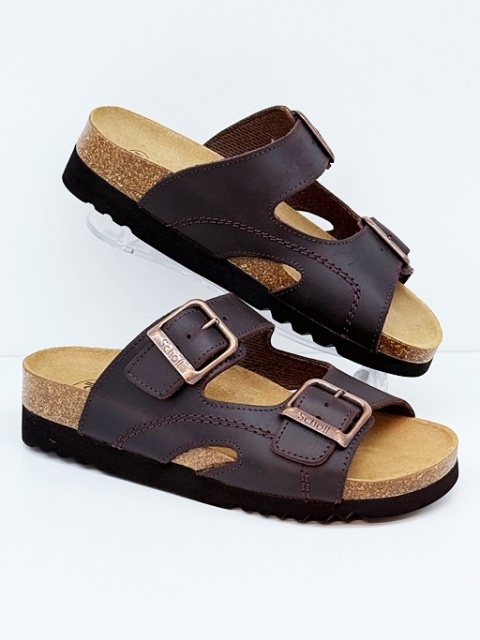 Moldava brązowe klapki Scholla