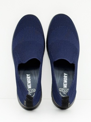 Fly Flot 27D38KQ granatowe półbuty codzienne, przędza nylonowa, do prania, tęgość H