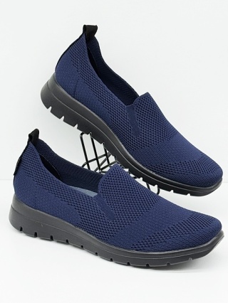 Fly Flot 27D38KQ granatowe półbuty codzienne, przędza nylonowa, do prania, tęgość H