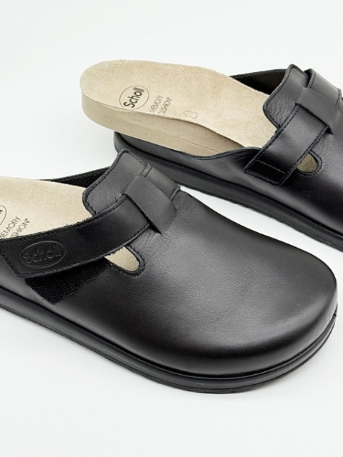 skórzane męskie klapki Scholl