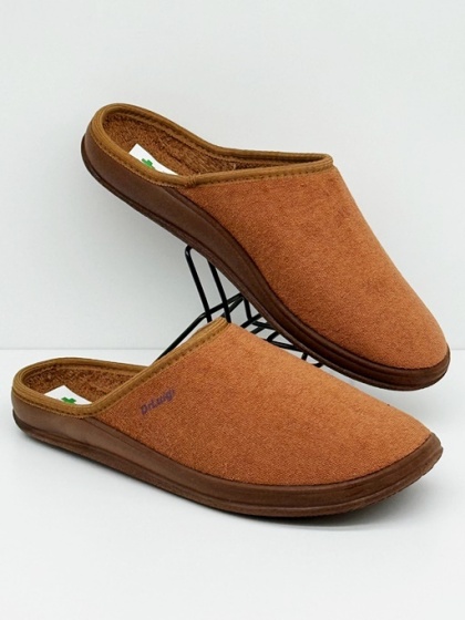 Kapcie zdrowotne Dr Luigi PU-01-01 20-brązowe (frotte), H tęgość poszerzona