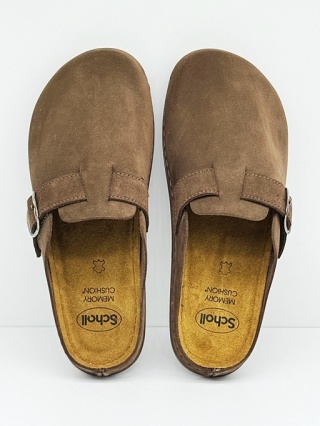 Klapki męskie Scholl Inverness Man F32532 1011 brązowe, poszerzana tęgość H