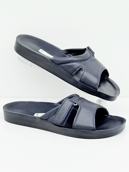 Klapki prozdrowotne Dr Luigi PU-02-20 65-granatowe, naturalna skóra, tęgość G