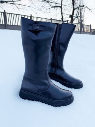 Kozaki Waldlaufer H-Tami 744902 149 001 czarne, średnia tęgość H, poszerzane w łydce