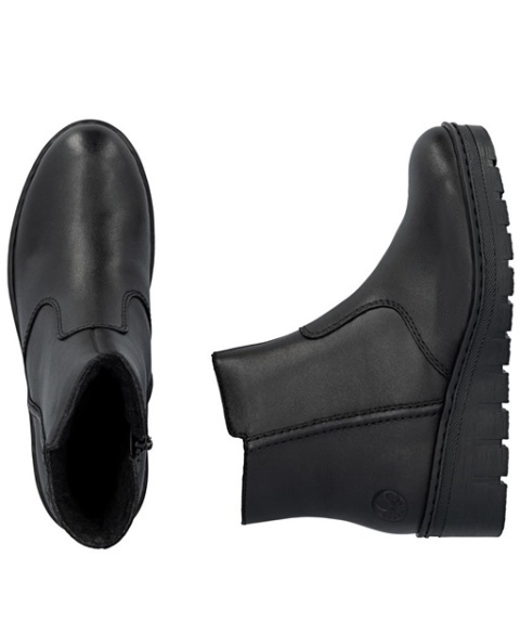 czarne botki z zamkiem