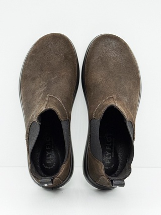 Męskie sztyblety Fly Flot 12765T4 ciemny brąz, skórzane, (XL) duża tęgość K