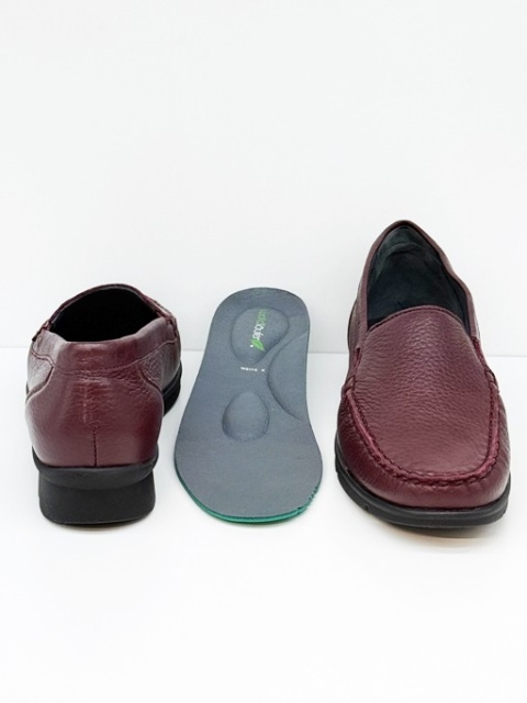 Mokasyny na szeroką stopę Waldlaufer K-Inga Hirsch 693505 199 bordowe, tęgość K