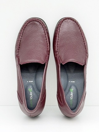 Mokasyny na szeroką stopę Waldlaufer K-Inga Hirsch 693505 199 bordowe, tęgość K