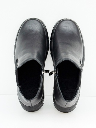 Niskie botki Kosela Axel 4509 czarne skórzane, poszerzana tęgość H