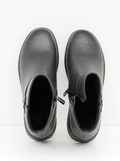 Niskie botki damskie Loretta Vitale W1810 czarne, skórzane, średnia tęgość G