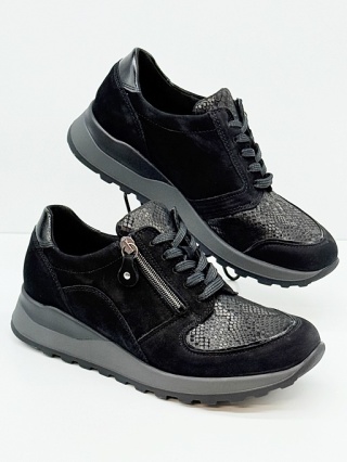 Obuwie anatomiczne Waldlaufer Hiriko H64007 307 001 czarne, strecz, tęgość H