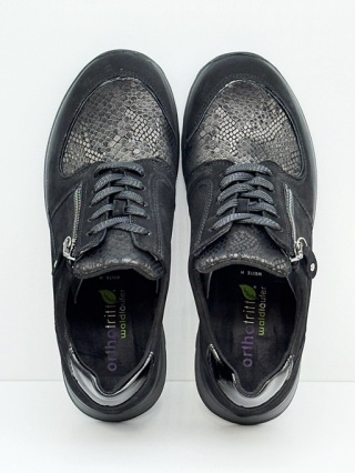 Obuwie anatomiczne Waldlaufer Hiroko H64007 307 001 czarne, strecz, tęgość H