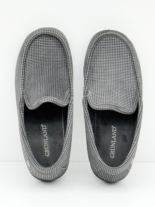 Pantofle domowe męskie Grunland Gafo PA0874-B2 szare, szerokie, tęgość K