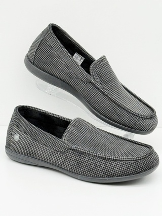 Pantofle domowe męskie Grunland Gafo PA0874-B2 szare, szerokie, tęgość K