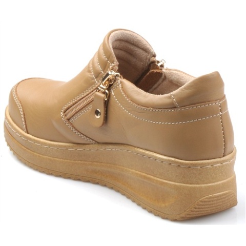 Półbuty na platformie Enna 5007/07 beżowe, średnia szerokość i średnia tęgość H-K