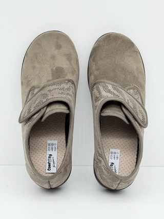 Półbuty streczowe COMFOOTY 28800 beżowe, tęgość K