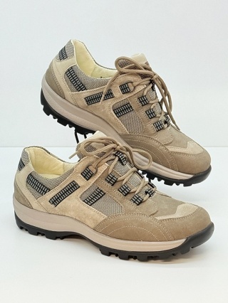 Zdrowotne buty trekkingowe Waldlaufer Holly 471008 810 093 szaro-beżowe, tęgość H
