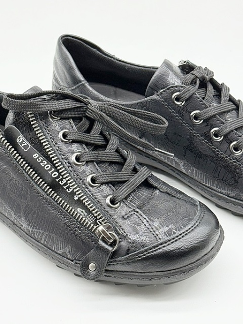 Remonte R1402-00 czarne damskie półbuty, tęgość G