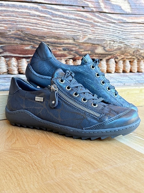 Remonte R1402-00 czarne damskie półbuty, tęgość G