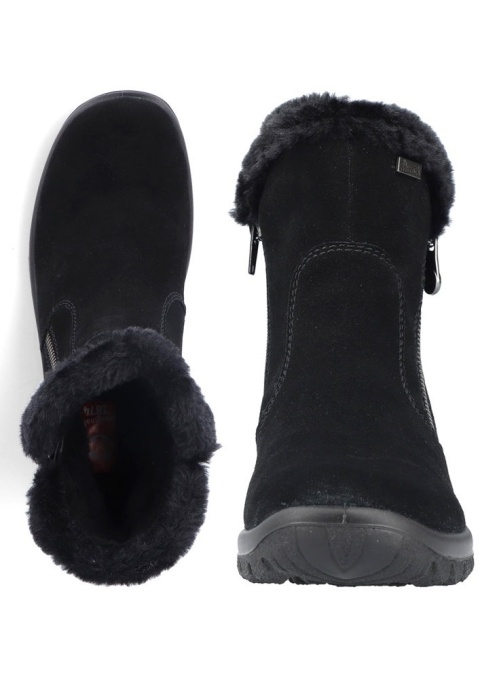 czarne skórzane botki