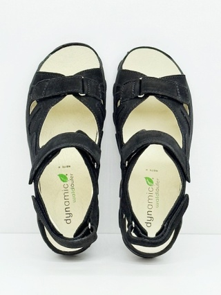 Sandały zdrowotne Waldlaufer damskie Hanni 448001 191 001 czarne, tęgość H