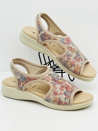 Sanital Flex 8090.17 beżowe damskie sandały dla haluksów, tęgość H