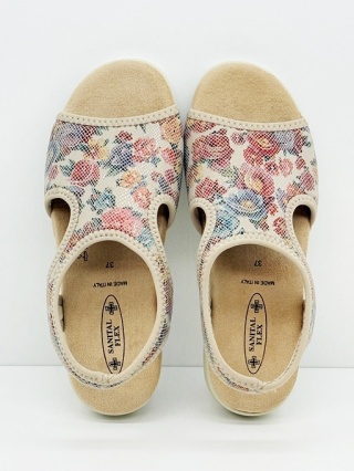 Sanital Flex 8090.17 beżowe damskie sandały dla haluksów, tęgość H