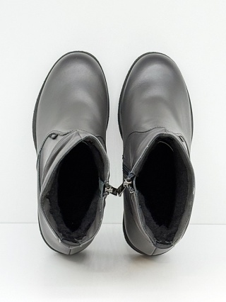 Skórzane botki damskie Kosela Axel 4453 szare, poszerzana tęgość H