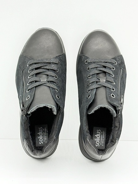 Solidus Mia 43005-01144 czarne buty na szeroką i tęgą stopę, tęgość M regulowana