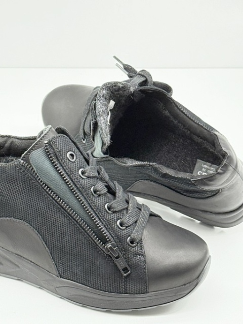 Solidus Mia 43005-01144 czarne buty na szeroką i tęgą stopę, tęgość M regulowana