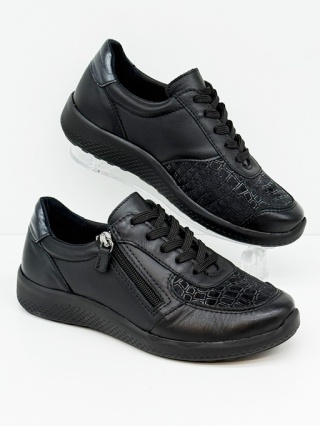 Szerokie buty damskie Comfortabel 951310-01 czarne, tęgość K