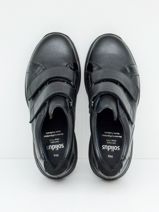 Szerokie damskie buty Solidus MIA 43026-00927 czarne, tęgość M