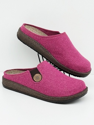 Szerokie papcie damskie Befado 155D186 różowe, tęgość K