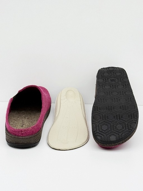 Szerokie papcie damskie Befado 155D186 różowe, tęgość K