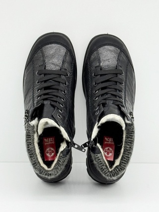 Trzewiki zimowe Rieker L7110-01 czarne, tęgość G, membrana TEX