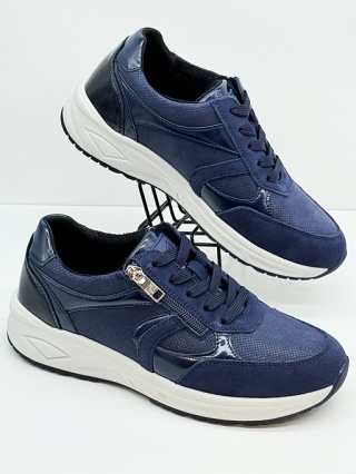 Waldlaufer damskie półbuty 703002 105 200 H-Jill granatowe, tęgość H