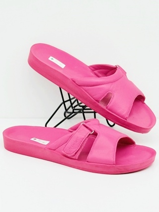 Wygodne skórzane klapki Dr Luigi PU-02-45-20-45-KS różowe, tęgość H