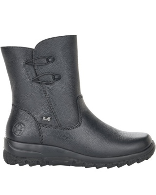 Zimowe botki damskie Rieker Z7172-00, tęgość G 1/2, membrana, owcza wełna