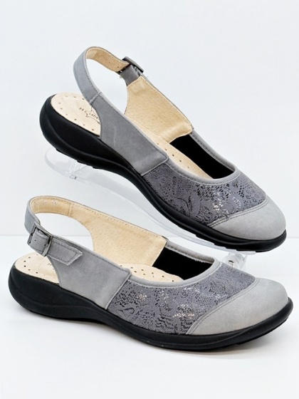 Axel Comfort sandały na haluksy 2450 popielate, duża tęgość K