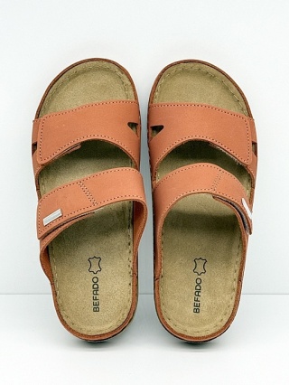 Befado damskie klapki 158D273 pomarańczowe, średnia tęgość G-H